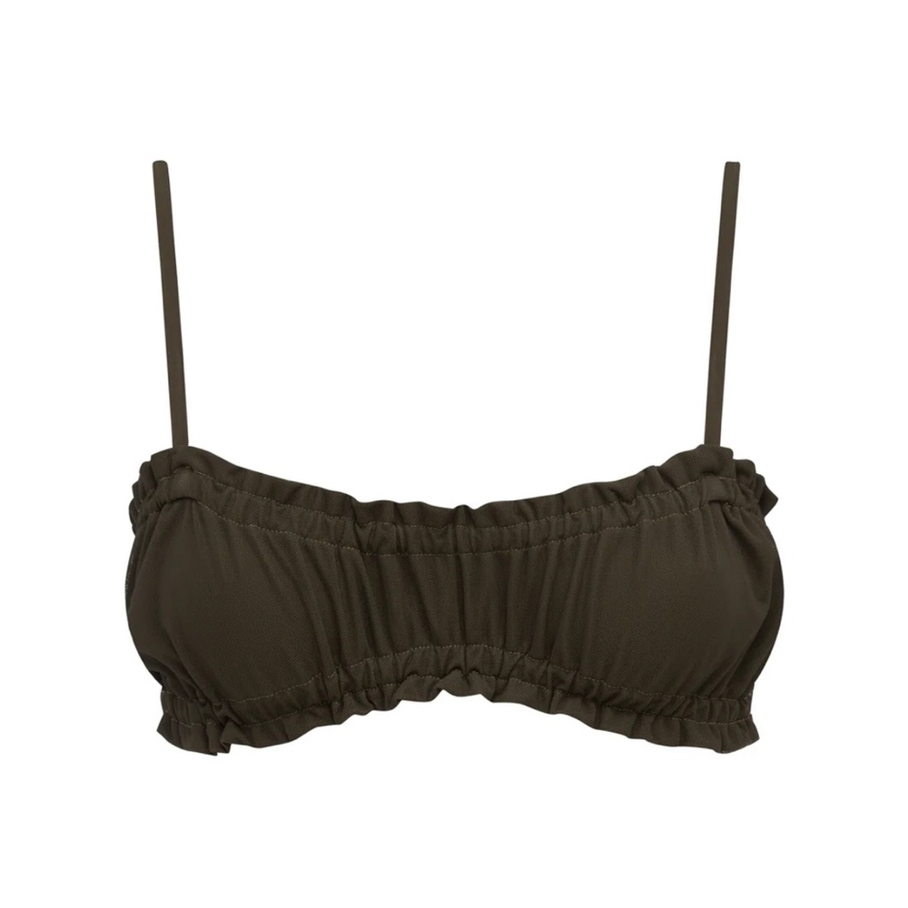 Brown Ruffled Bikini Set - Picture 3 of 4